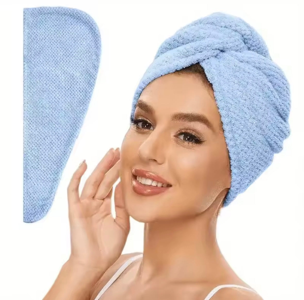 Turbante asciugacapelli in microfibra