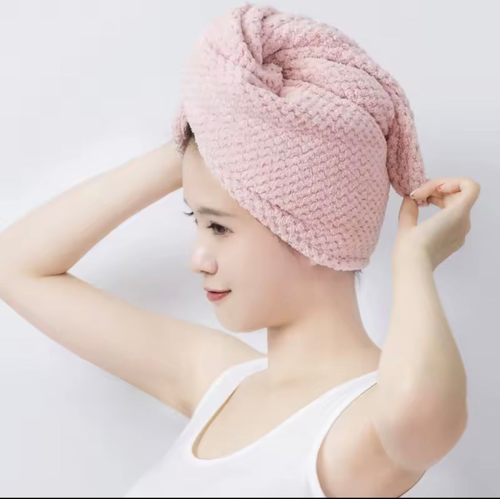 Turbante asciugacapelli in microfibra