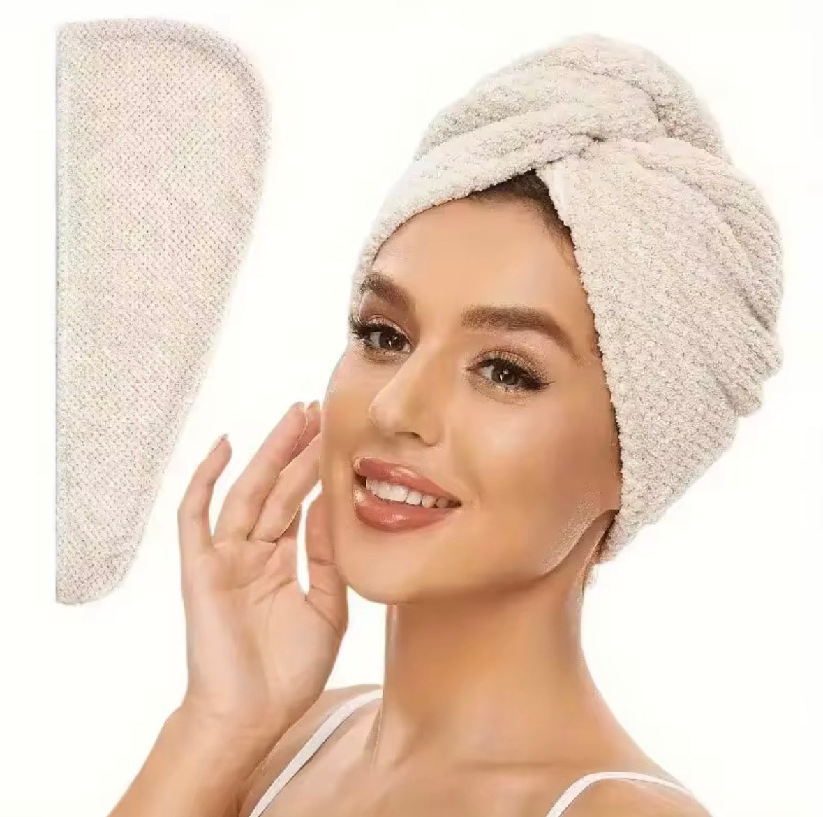 Turbante asciugacapelli in microfibra