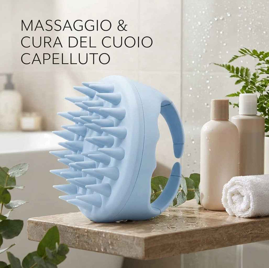 Spazzola Massaggiante per Cuoio Capelluto con Denti Morbidi