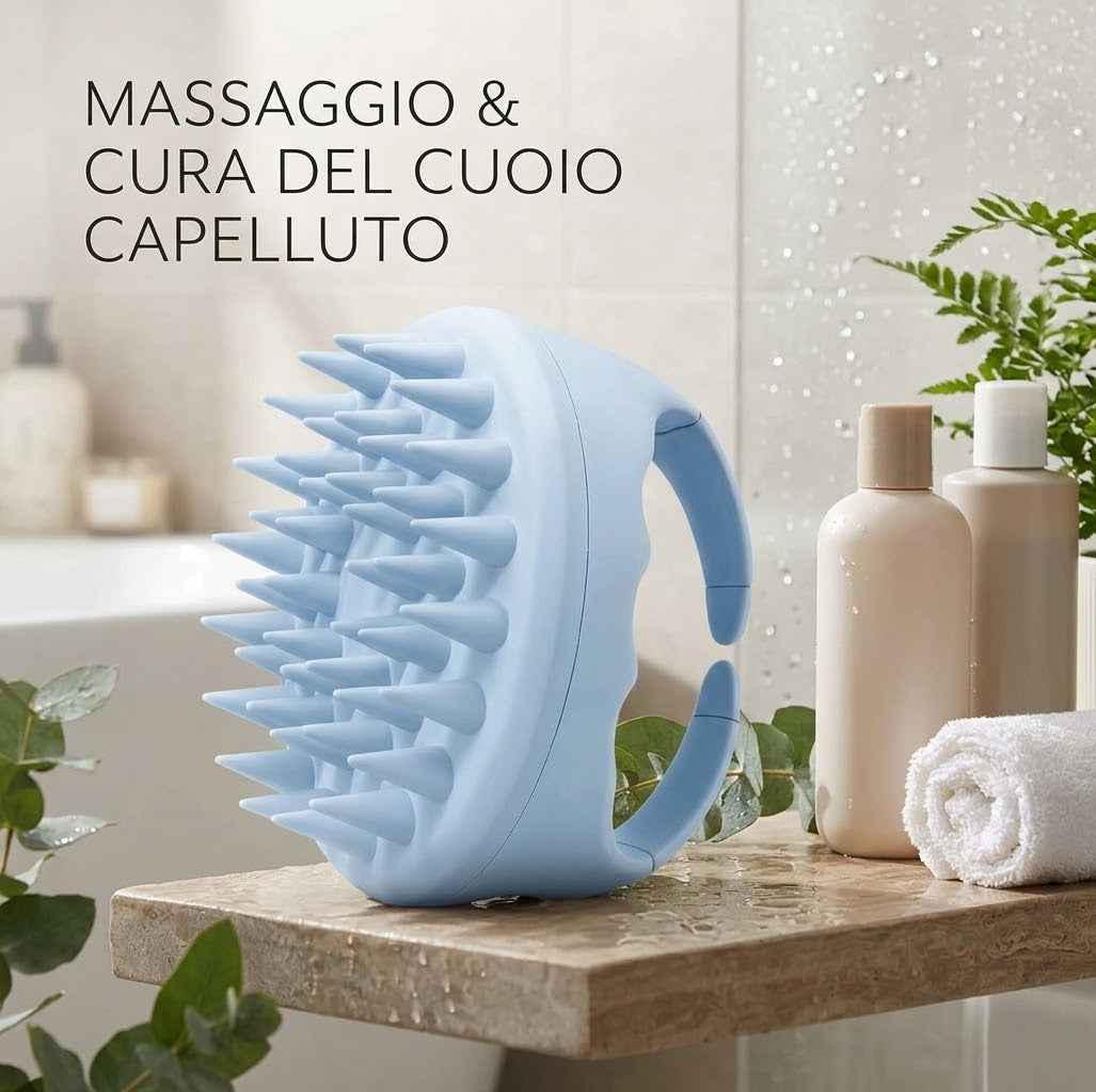Spazzola Massaggiante per Cuoio Capelluto con Denti Morbidi