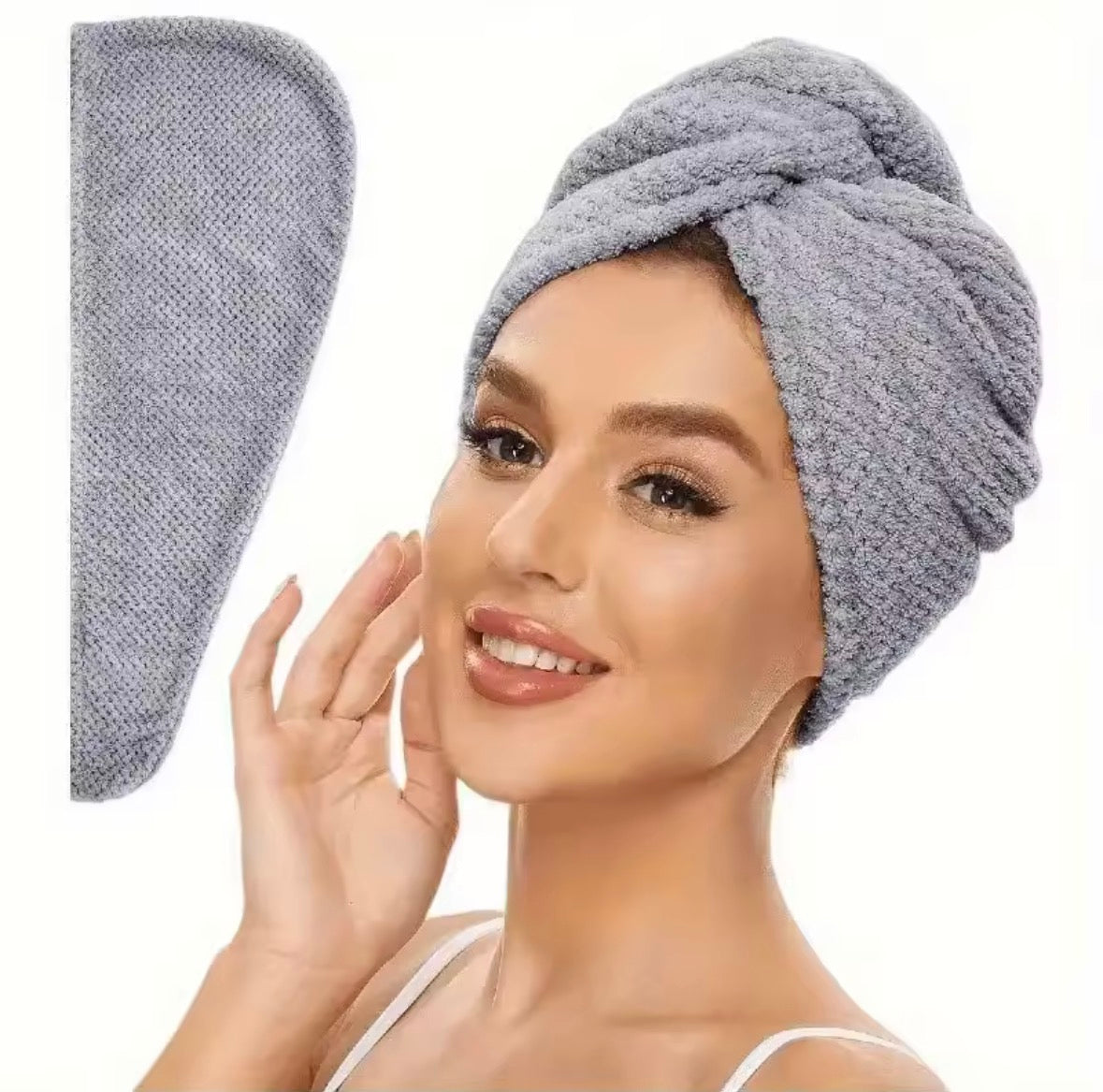 Turbante asciugacapelli in microfibra