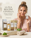 Set Viso Centella Asiatica 3 Step – Olio Detergente, Schiuma Ampoule e Siero